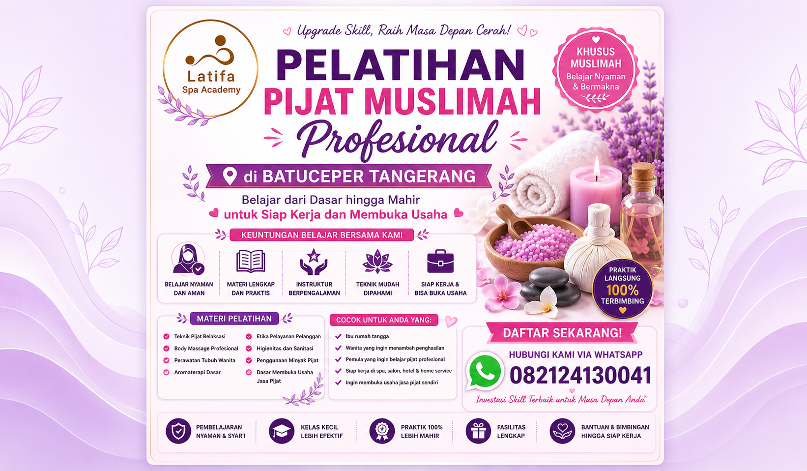 Pelatihan Pijat Muslimah Profesional di Batuceper Tangerang 082124130041